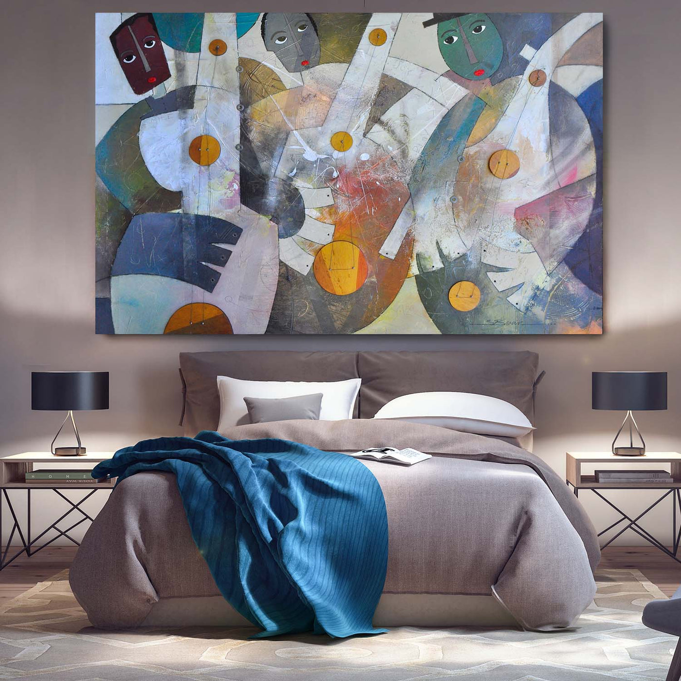 Three Man Band Canvas Art