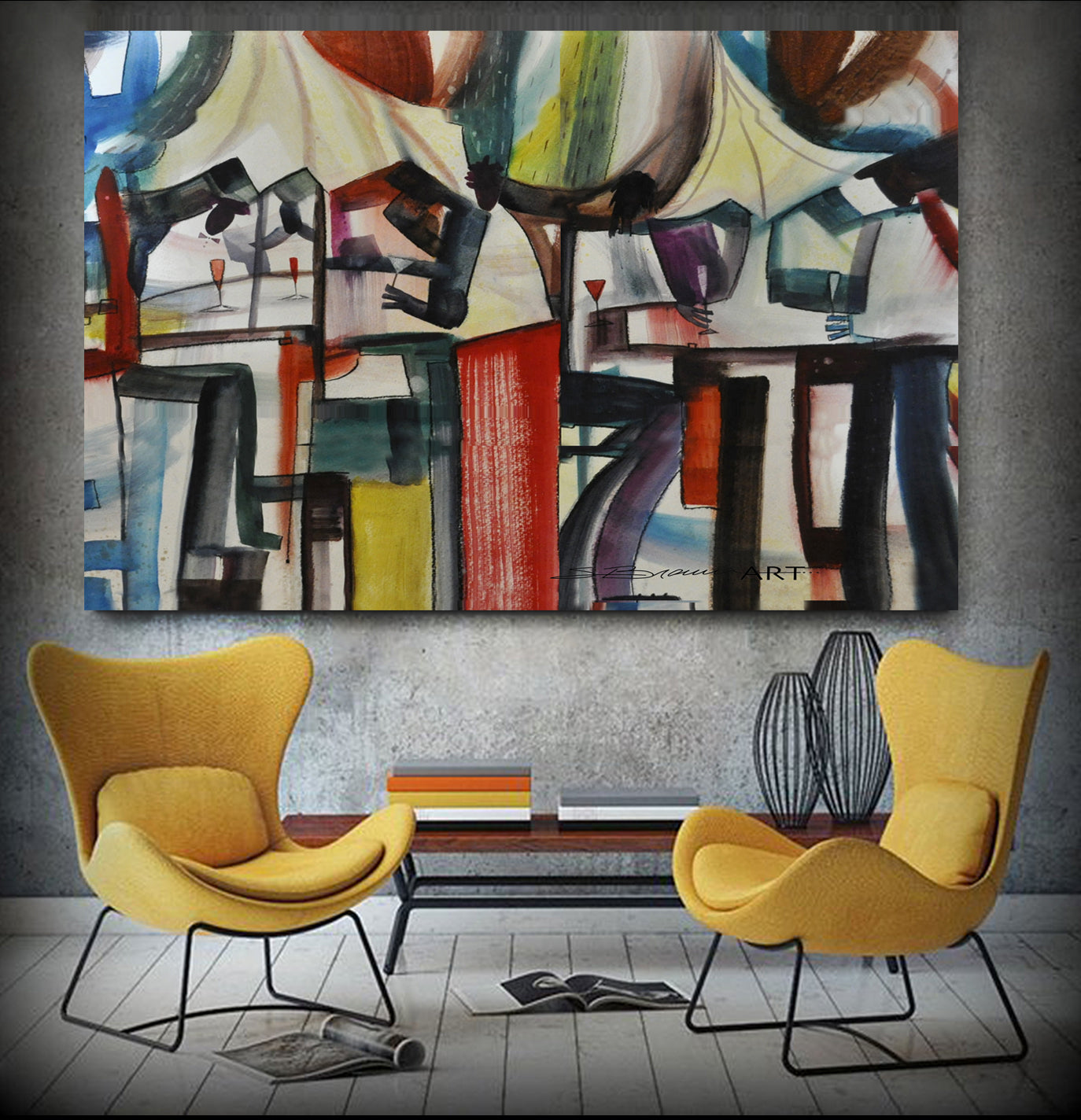 City Dining Canvas Art