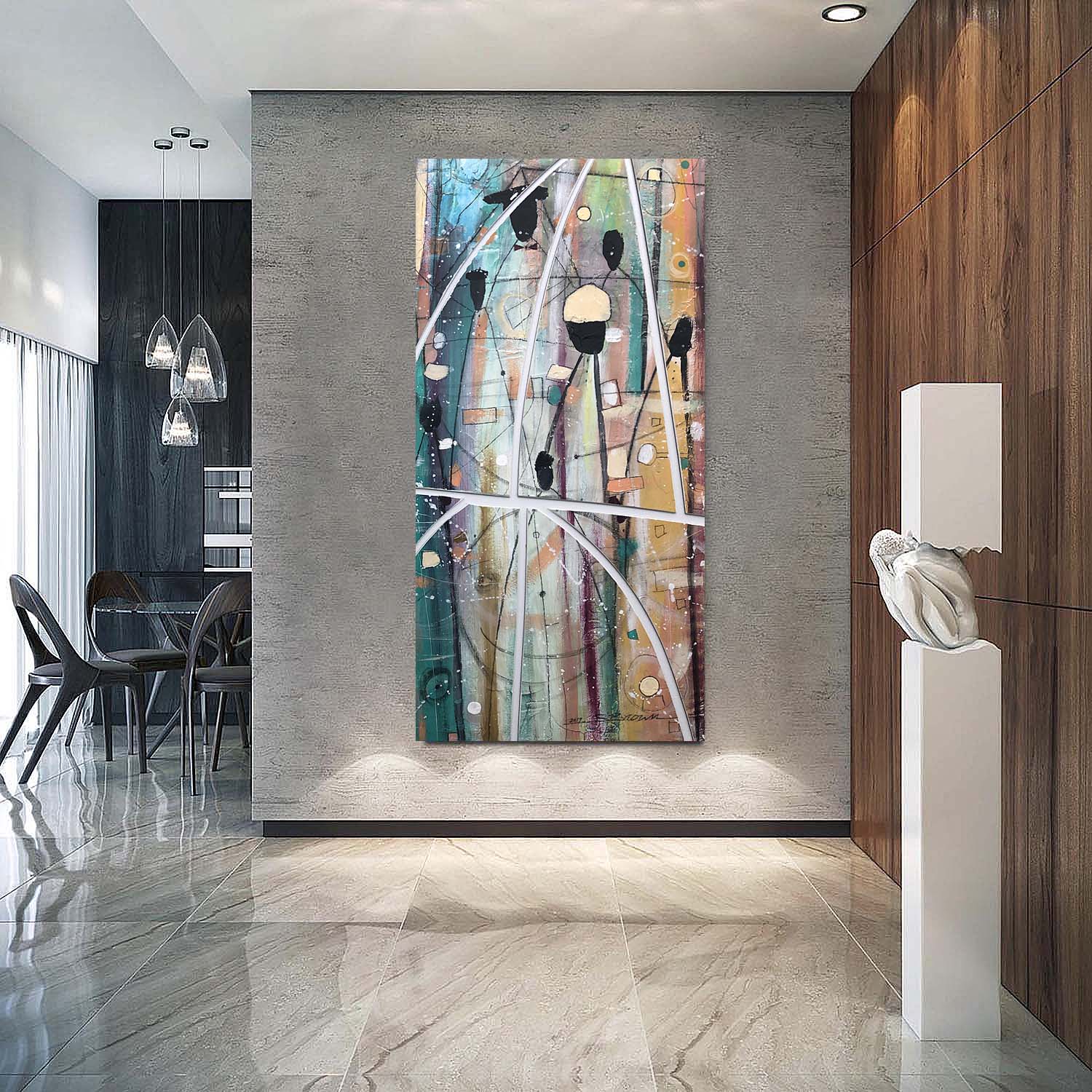 Cracked Colorful People Canvas Art