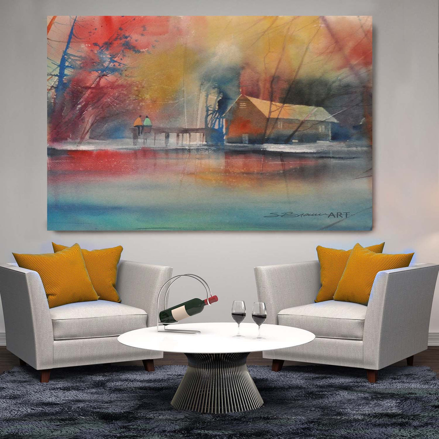 Lake Love Canvas Art