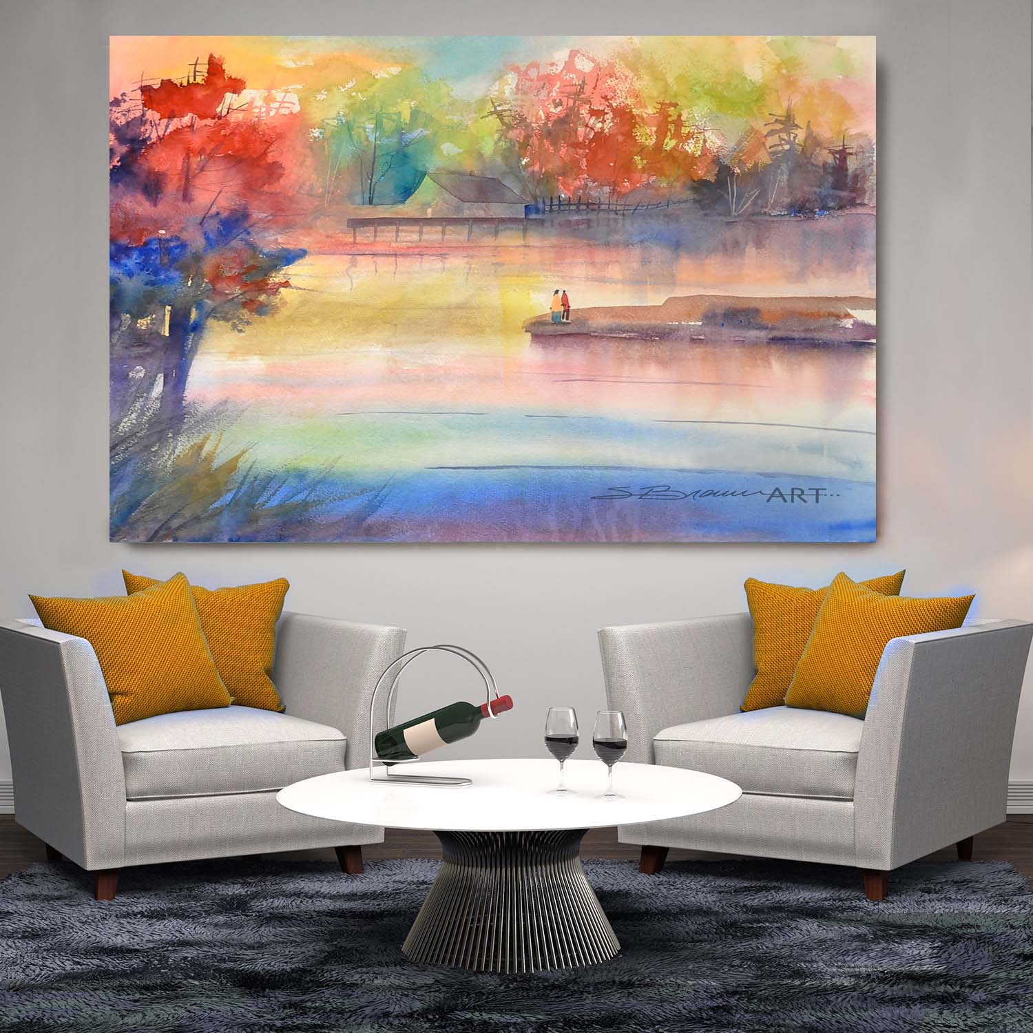Lake Romance Canvas Art
