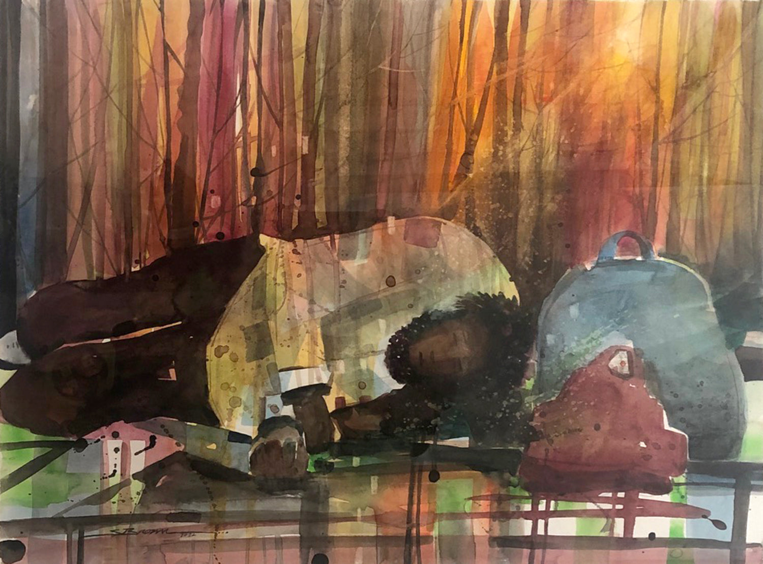 Peaceful Rest Original Watercolor-SOLD