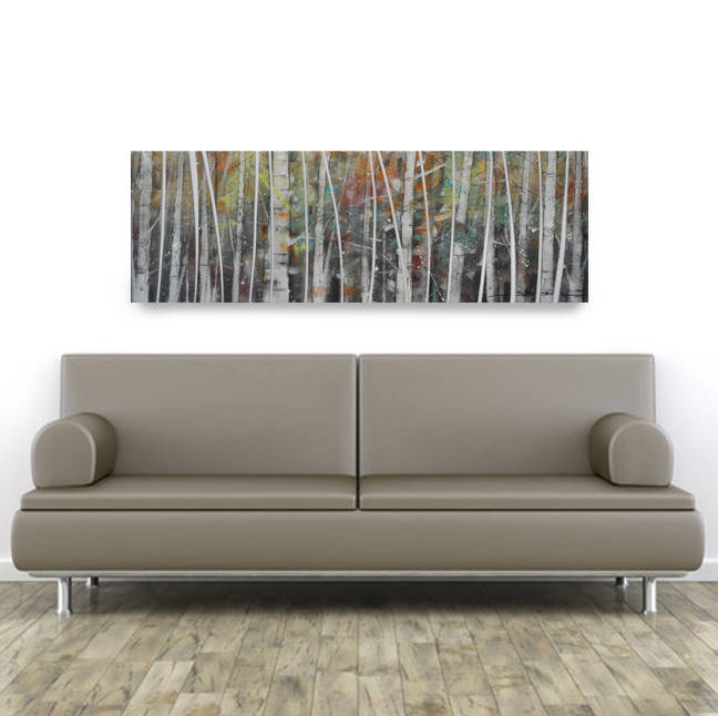 Birch Abstract Canvas Art
