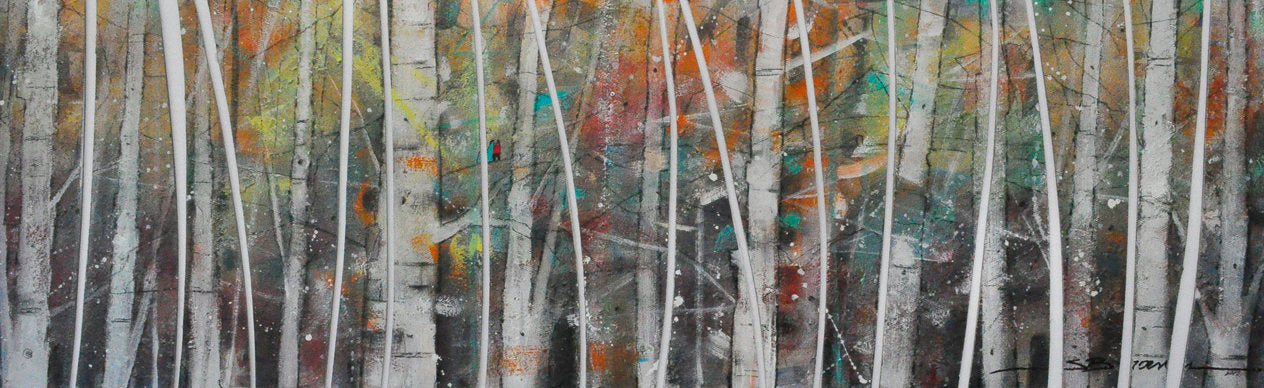 Birch Abstract Canvas Art