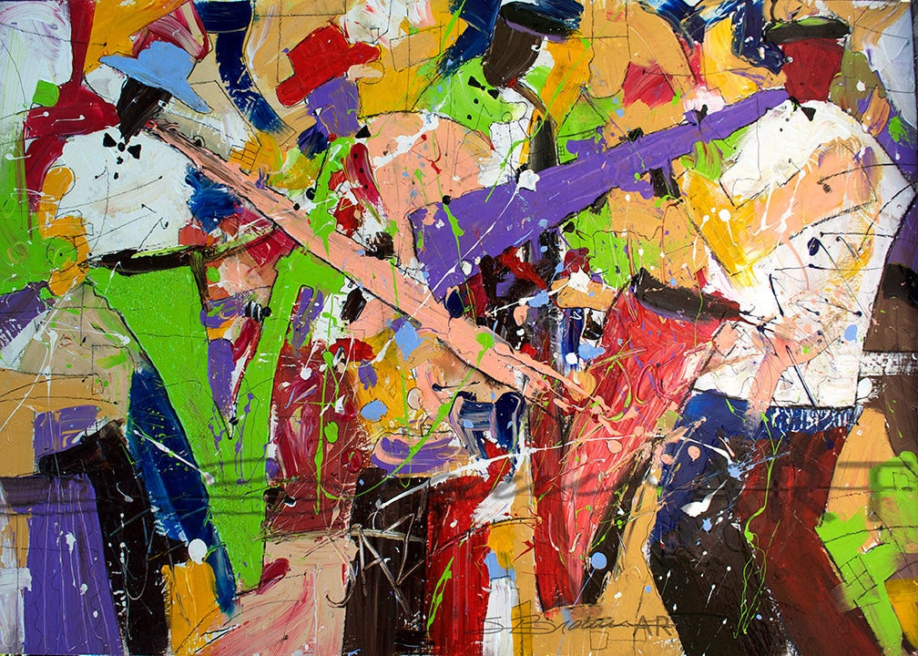 Jazz Explosion Painting, African American Art, Musical Instrument, Wall Art, Musical Abstract, Jazz Art, Wall Decor Art, Colorful Art, Print